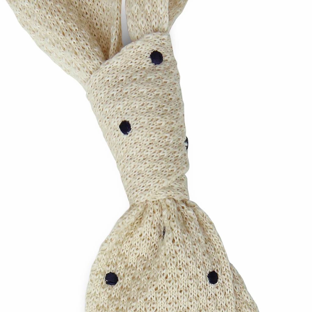 Wool Polka Tie Beige zoom