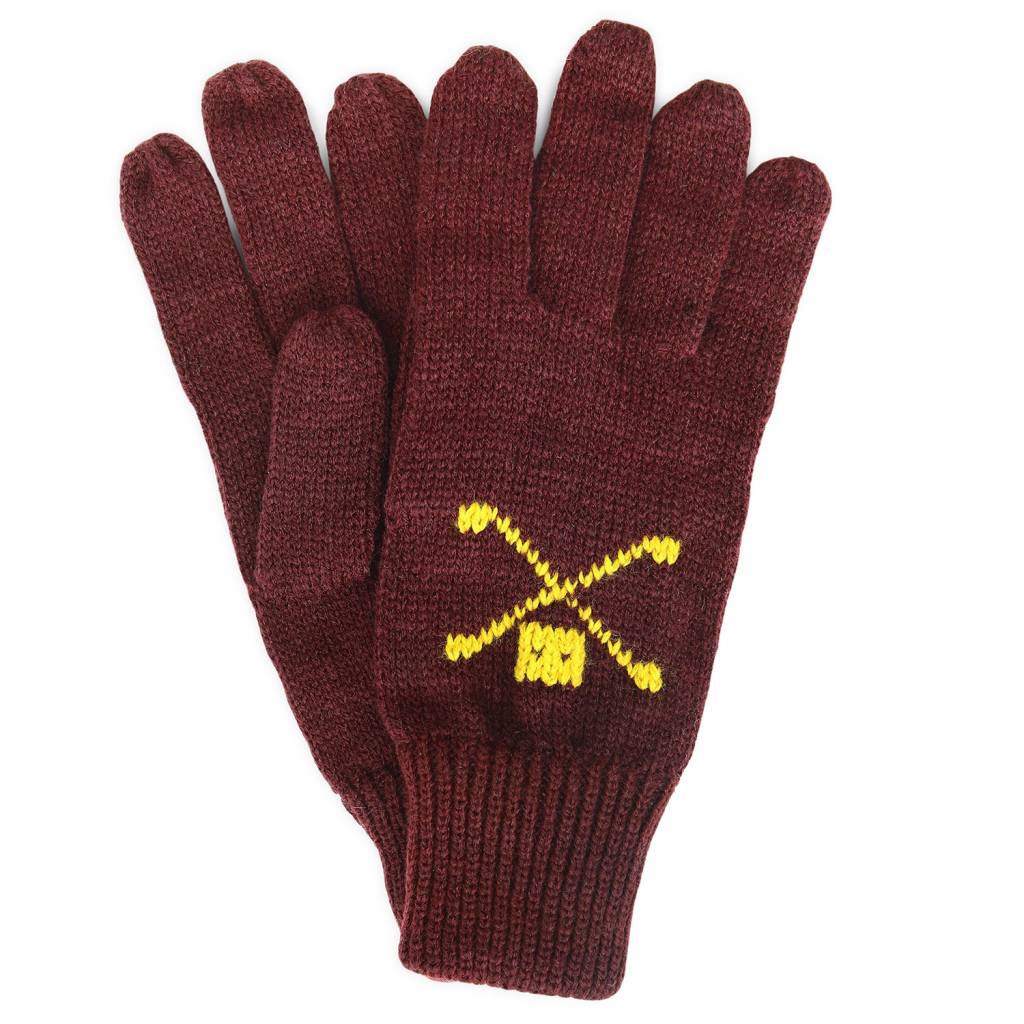 WOOL GLOVES BURGUNDY